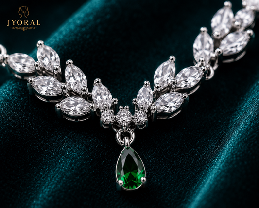 Aarika Noor Necklace Set – Emerald Green