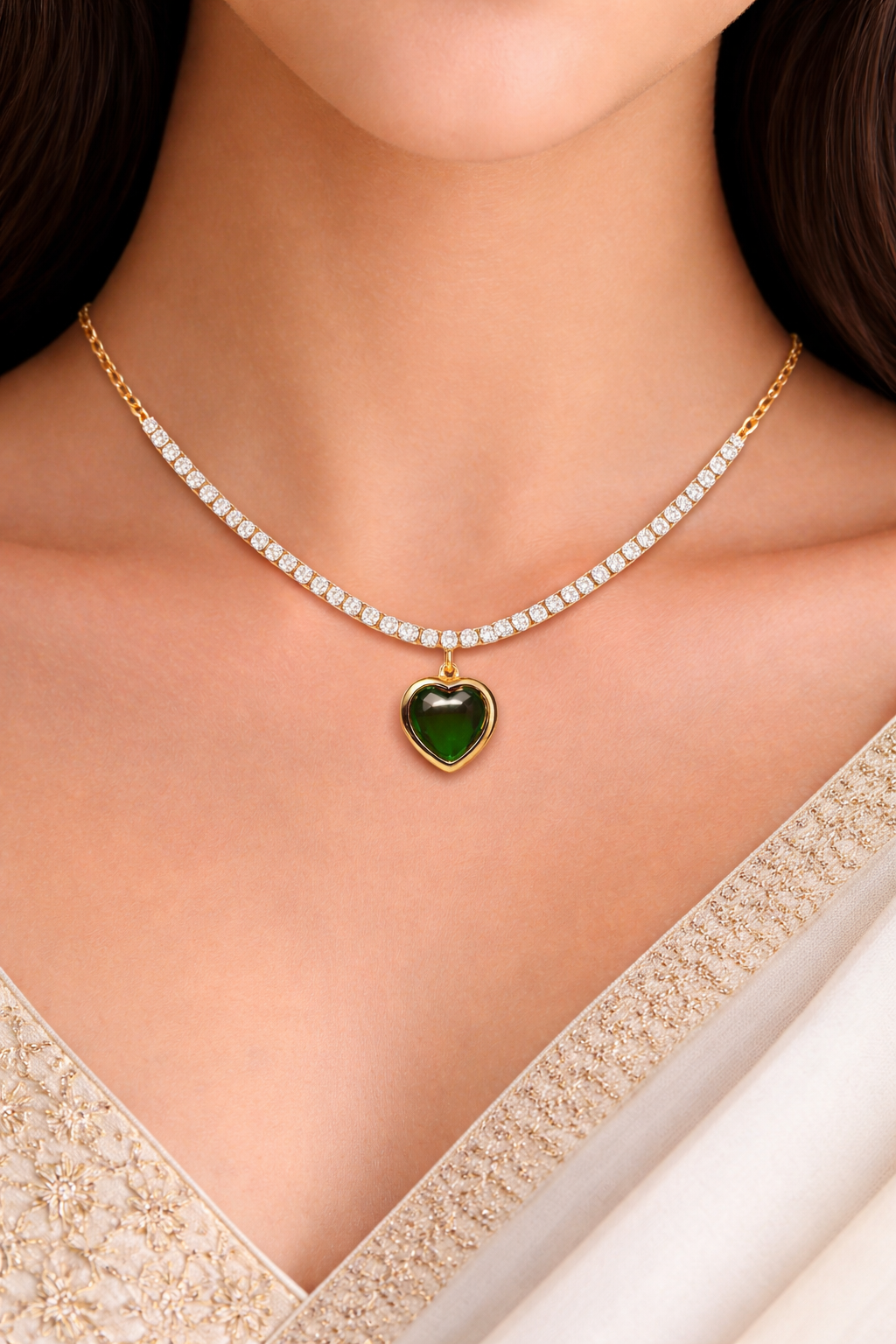 Emerald Heart Luxe Necklace