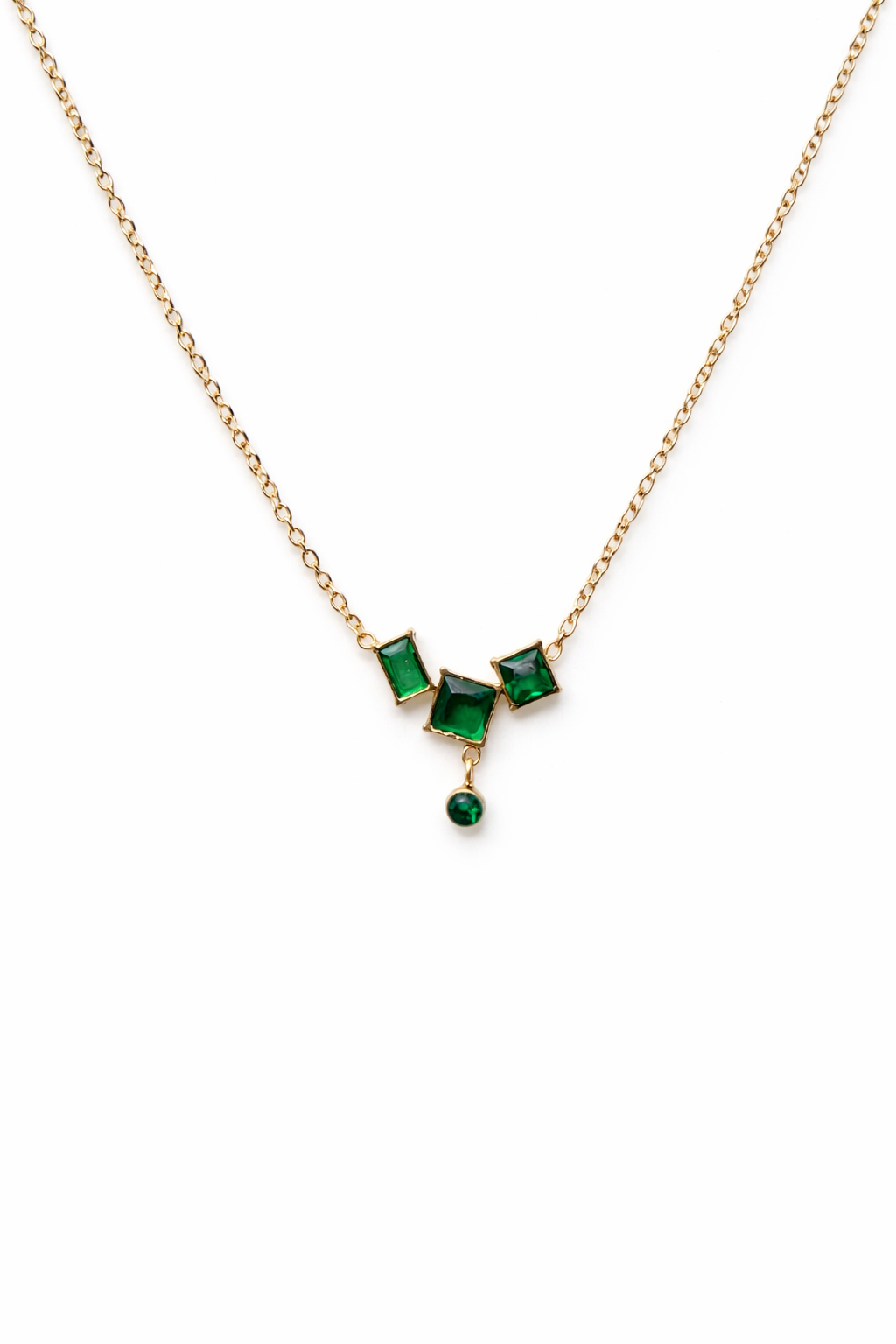 Emerald Trinity Necklace