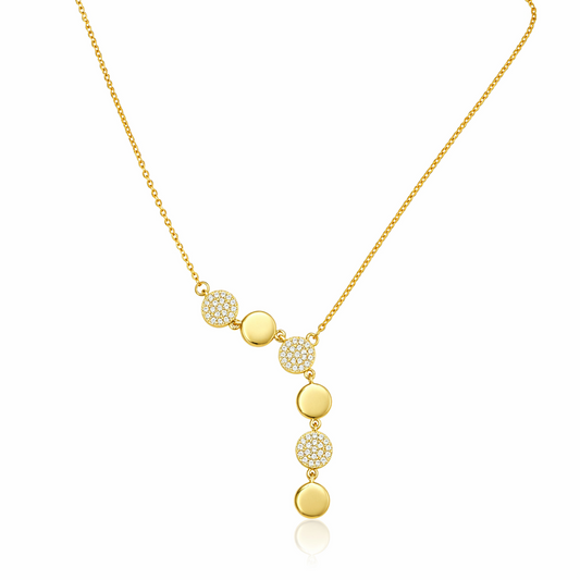 Luna Disc Drop Necklace