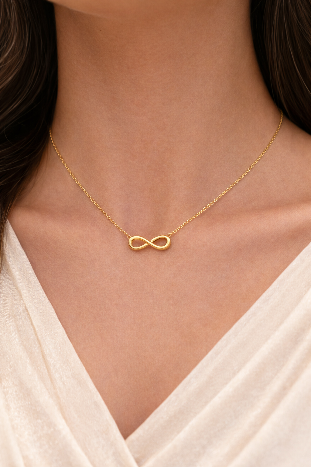 Infinity Luxe Curve Necklace