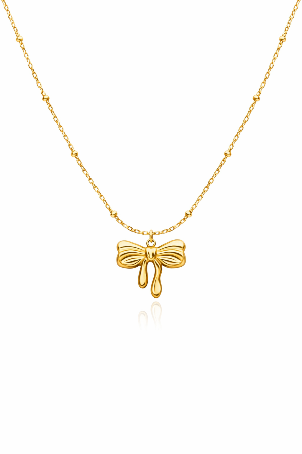 Golden Bow Grace Necklace