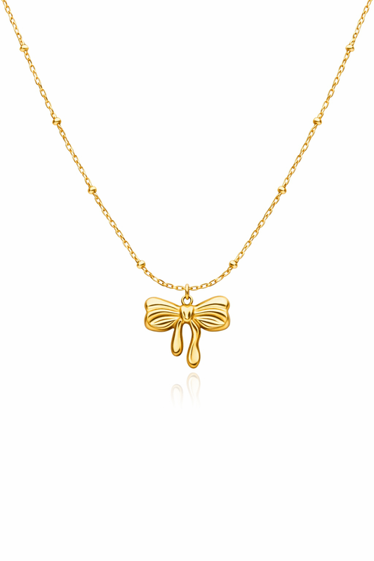 Golden Bow Grace Necklace