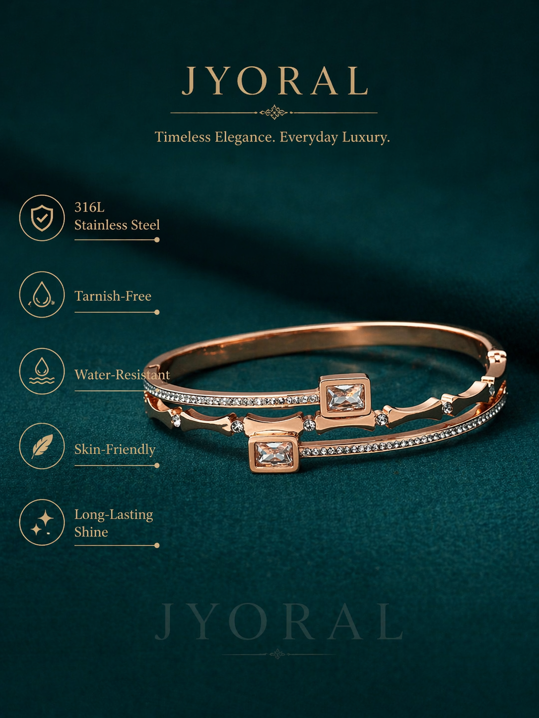 Crystal Twin Edge Cuff