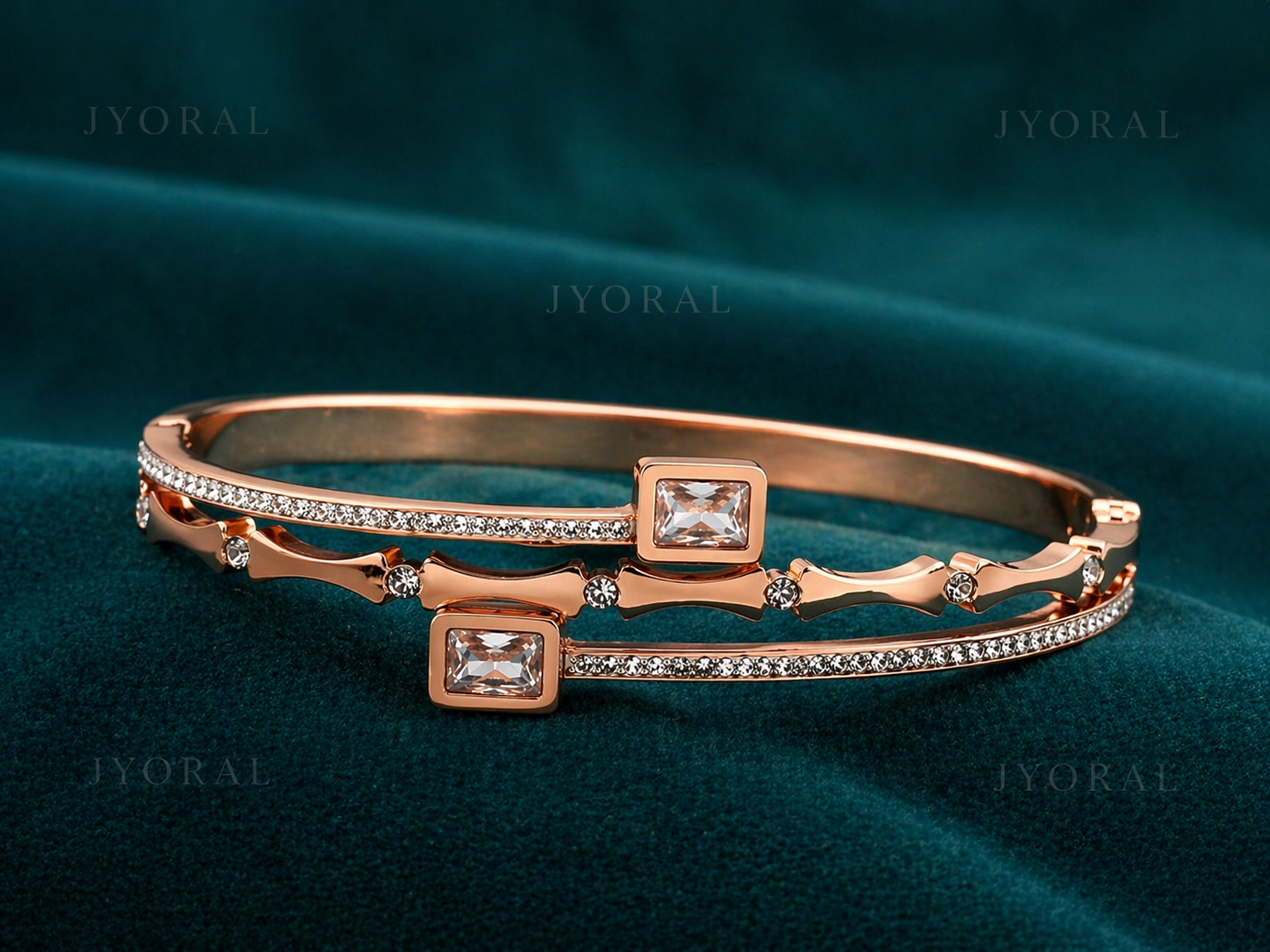 Crystal Twin Edge Cuff