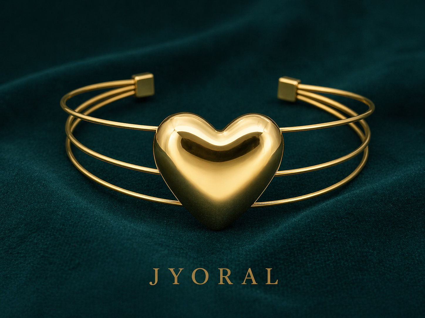 Golden Heart Aura Cuff