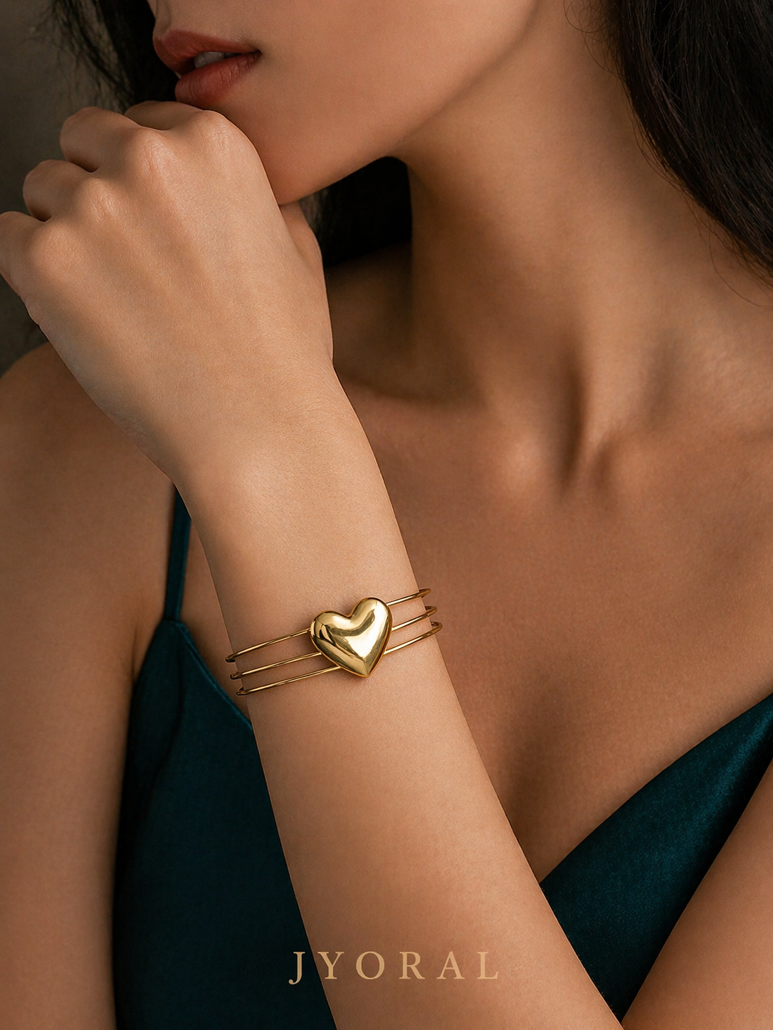 Golden Heart Aura Cuff