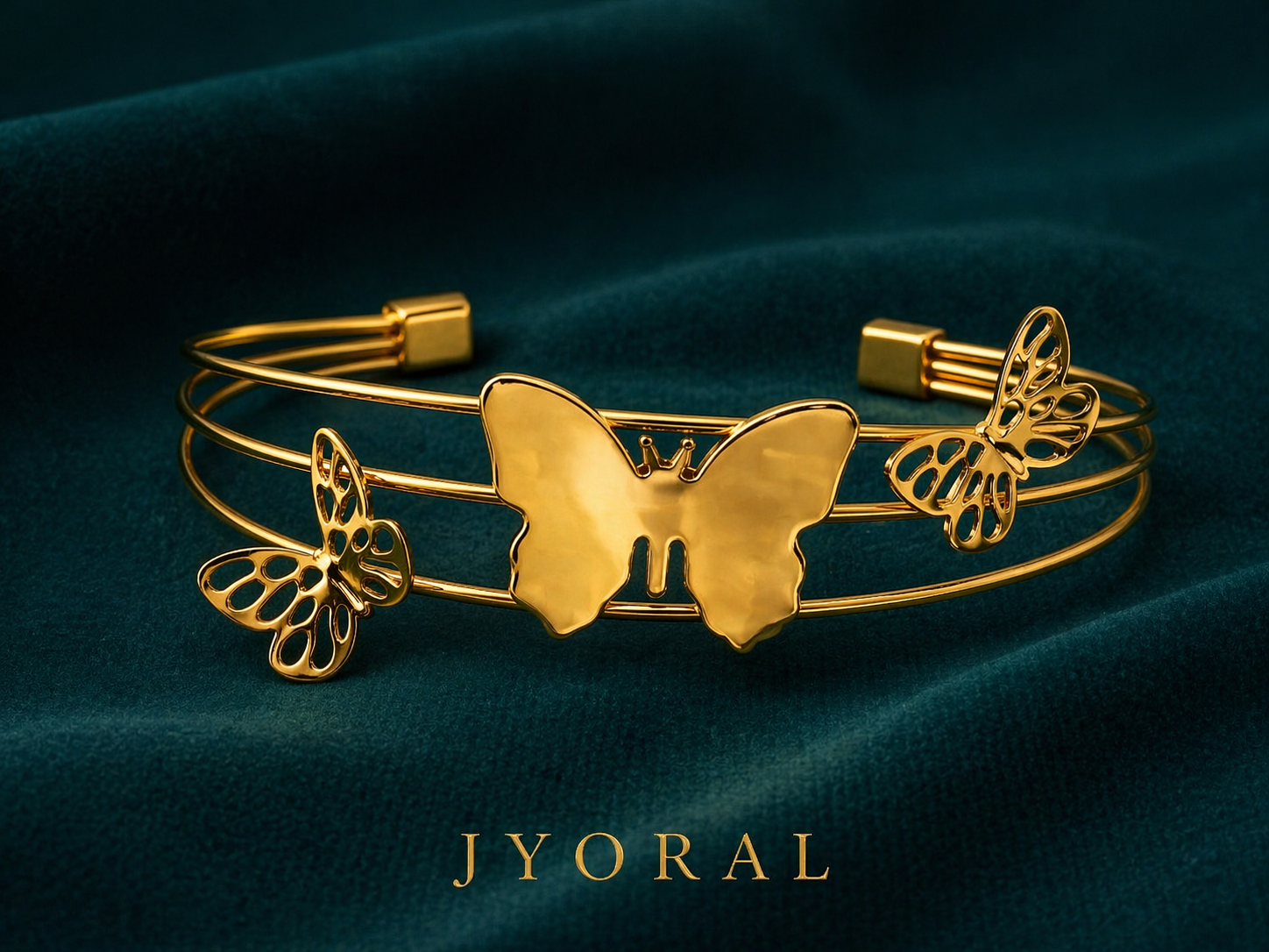Royal Butterfly Charm Cuff