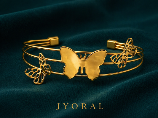 Royal Butterfly Charm Cuff