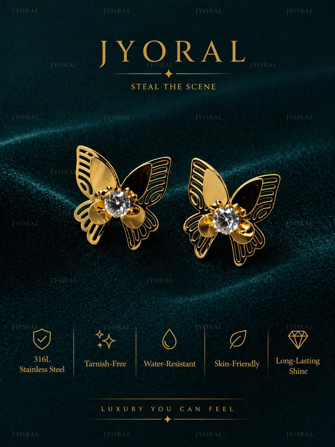 Celeste Butterfly Studs