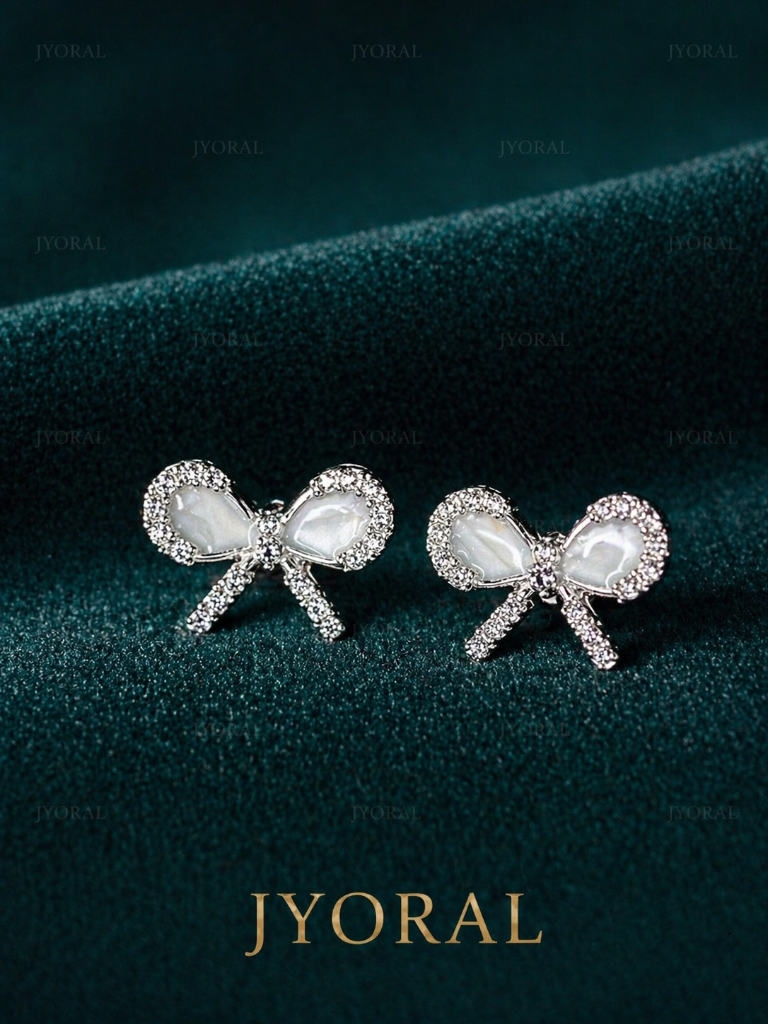 Crystal Bow Whisper Studs