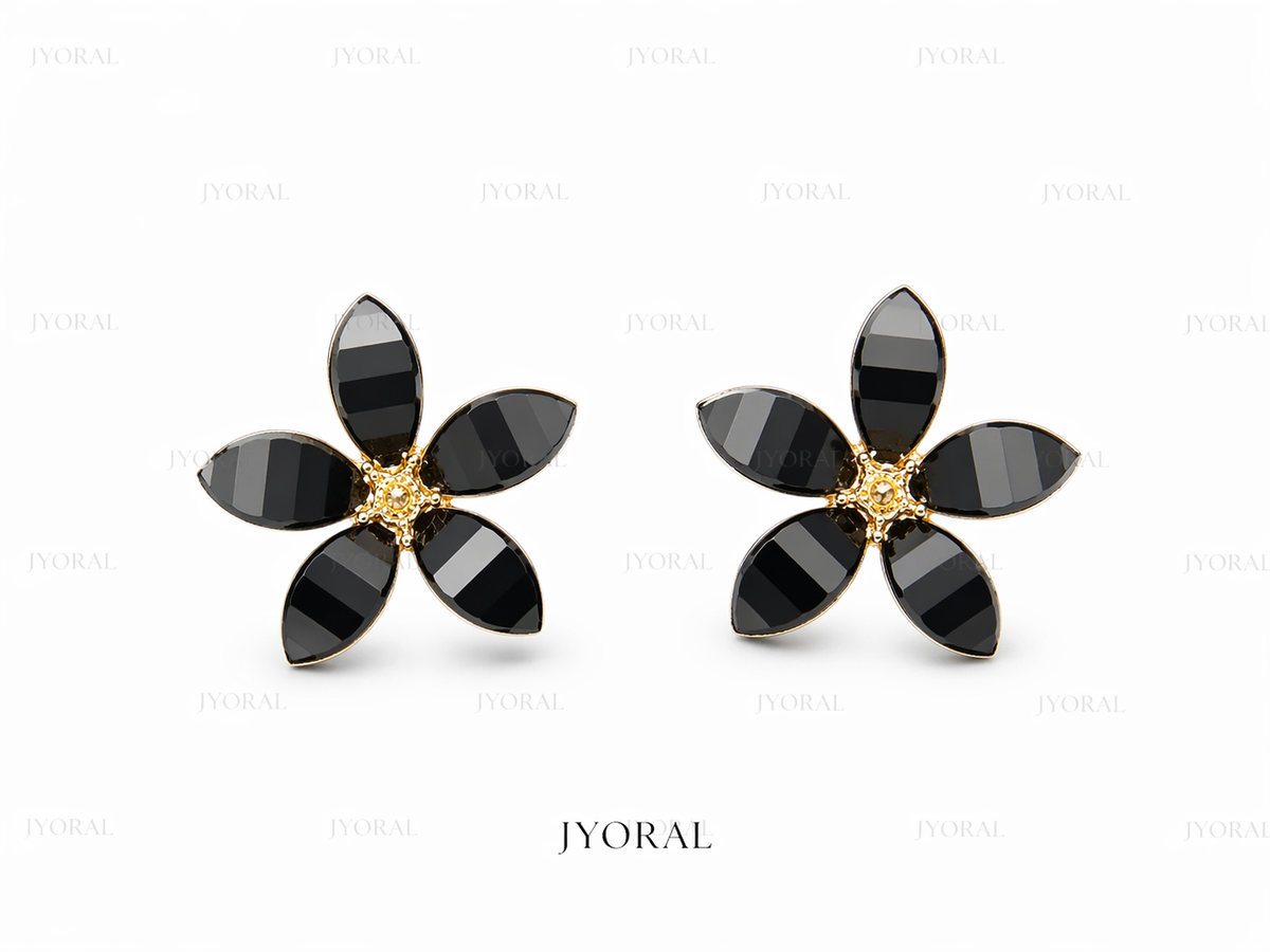 Noir Blossom Studs