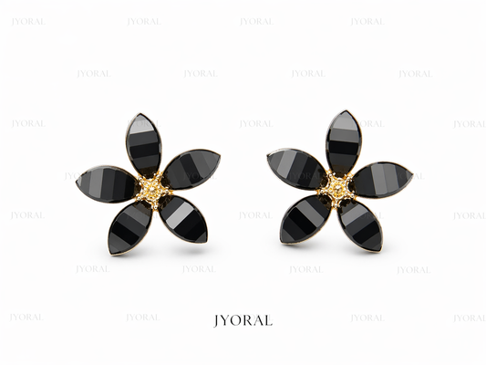Noir Blossom Studs