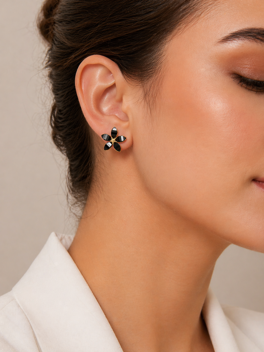 Noir Blossom Studs