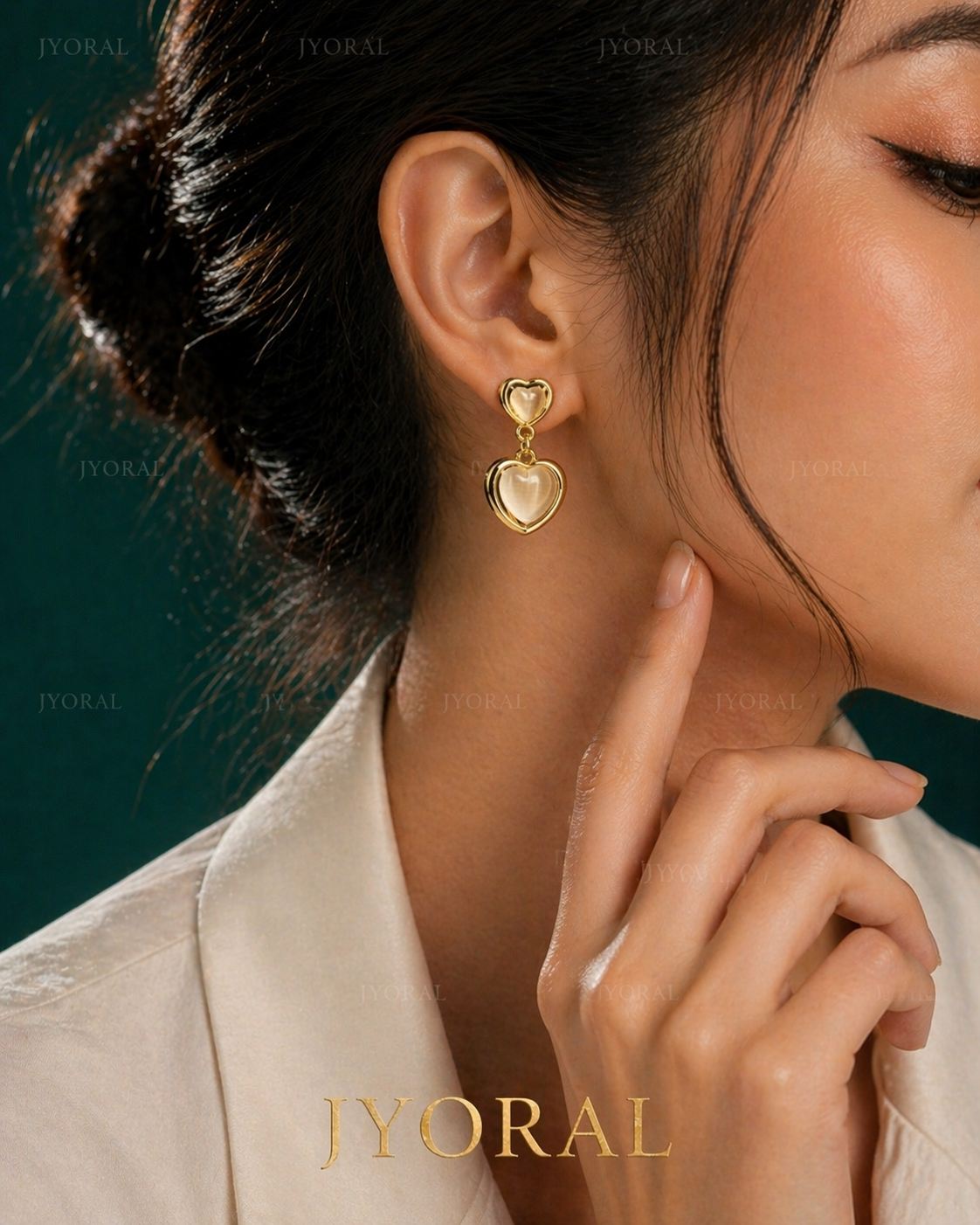 Velour Heart Drop Earrings