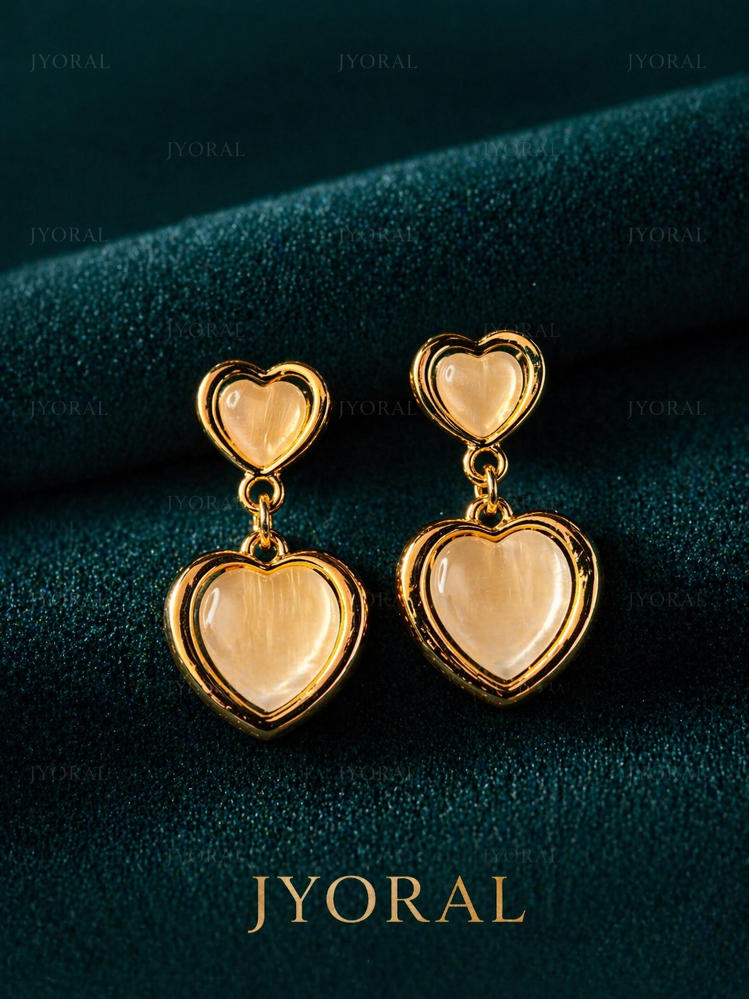 Velour Heart Drop Earrings