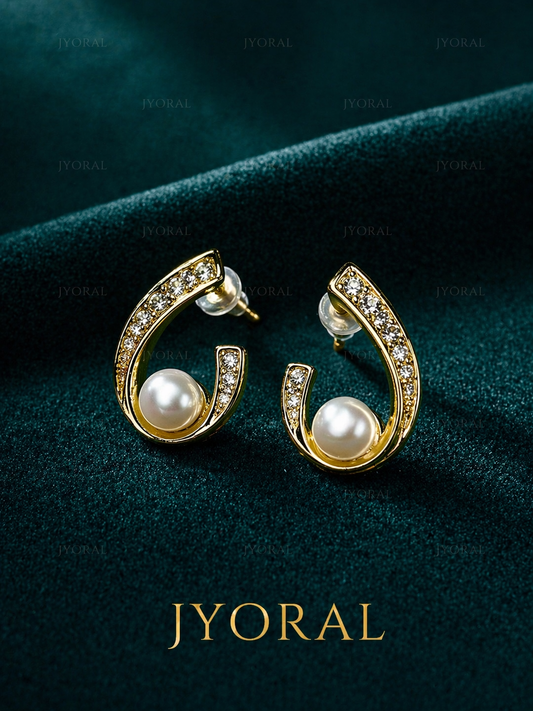 Pearl Arc Glow Earrings