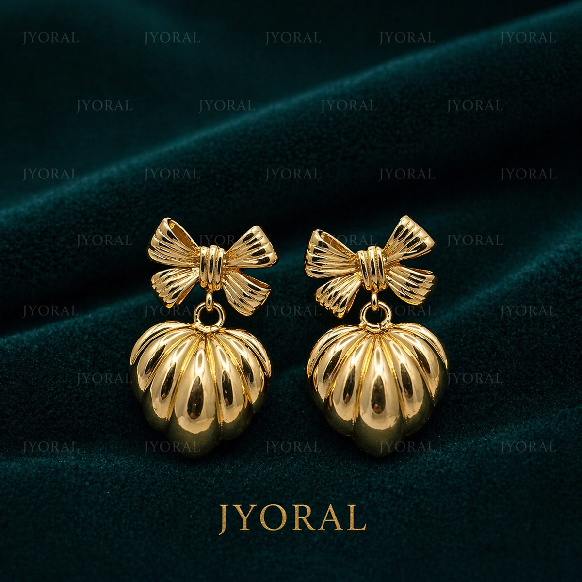 Golden Bow Charm Drops