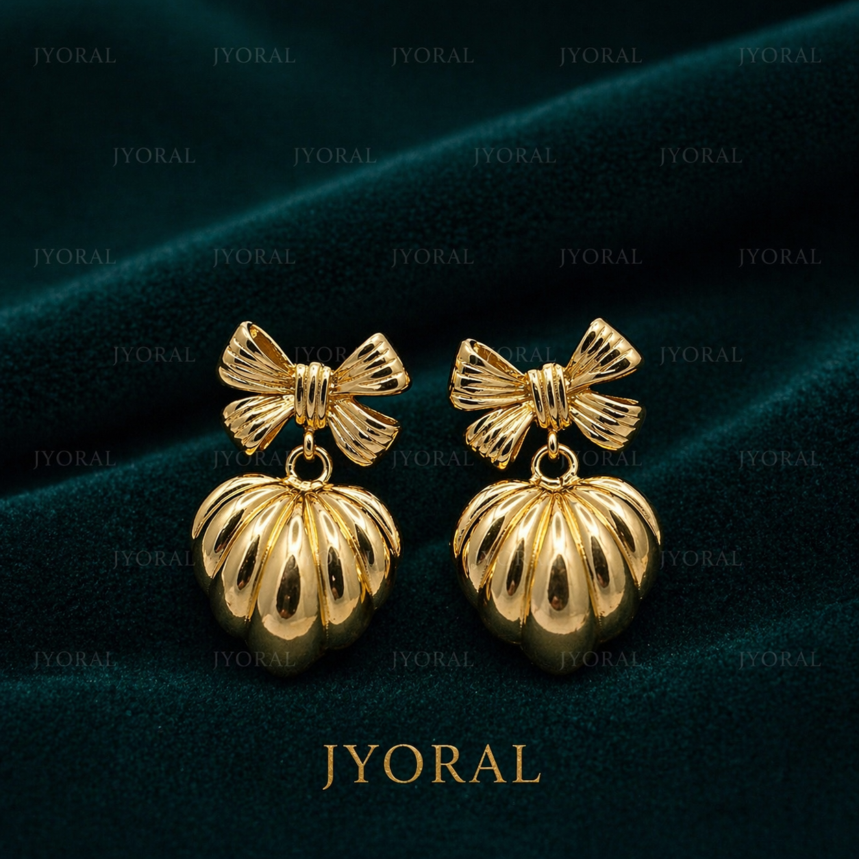Golden Bow Charm Drops
