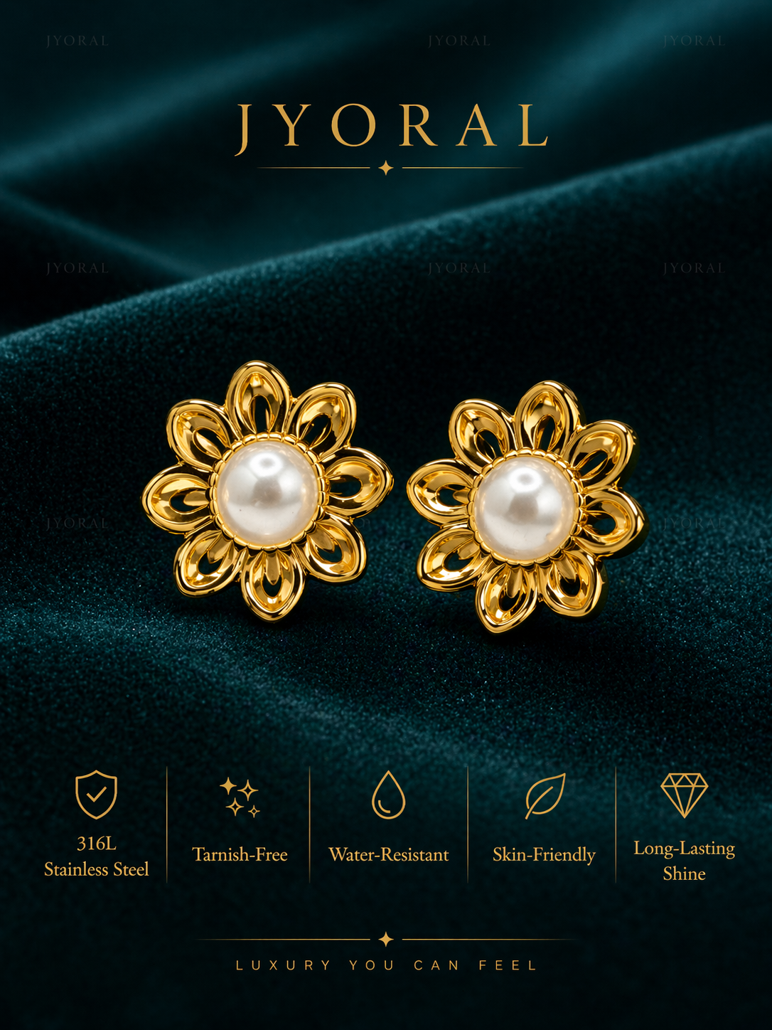 Daisy Pearl Bloom Studs