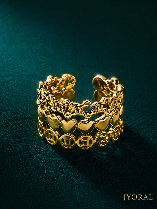 Amour Coin Charm Stack