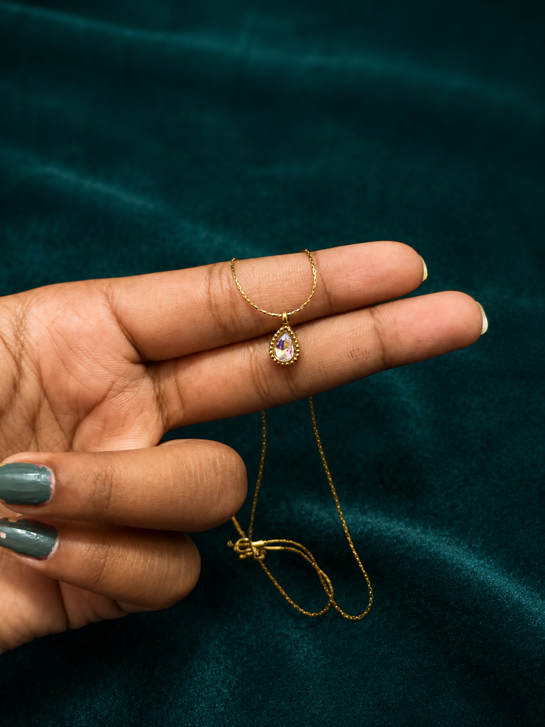 Aurora Opal Drop Pendant