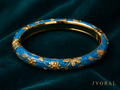 Azure Bloom Enamel Bangle