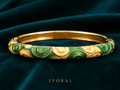 Emerald Bloom Enamel Bangle