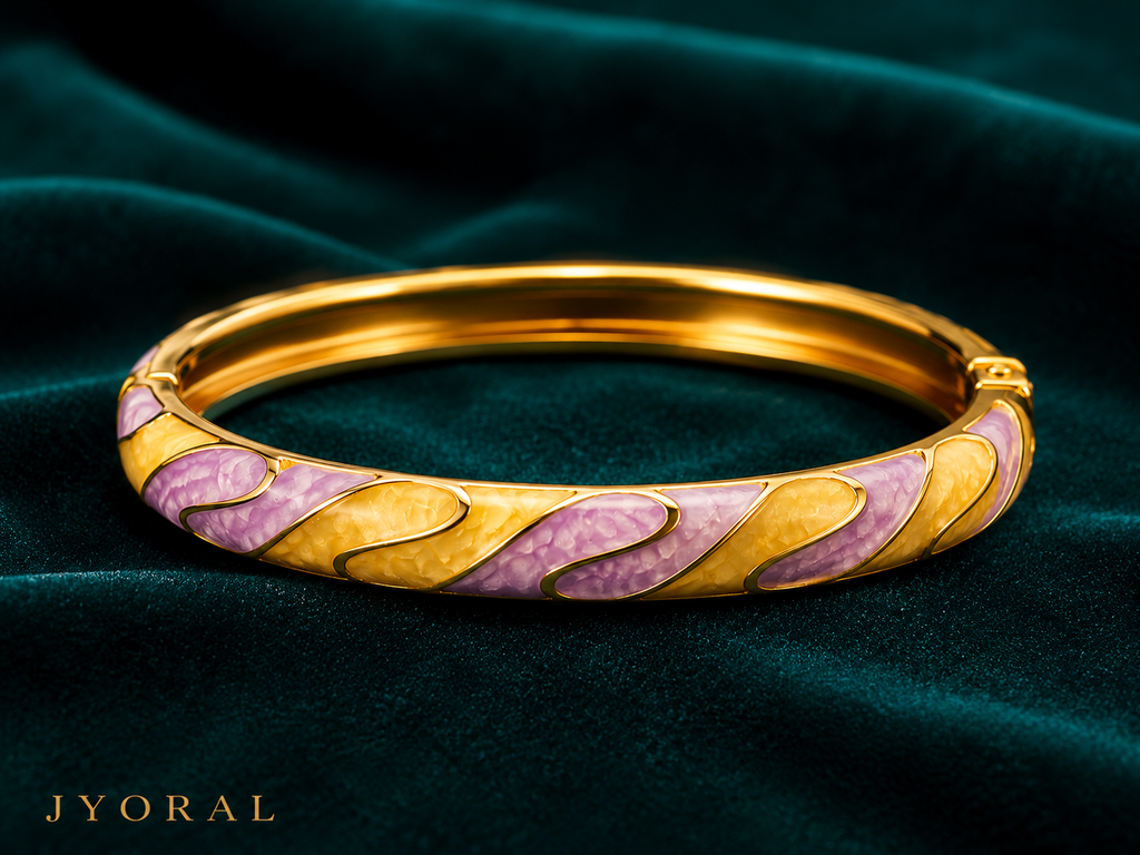 Lavender Glow Enamel Bangle