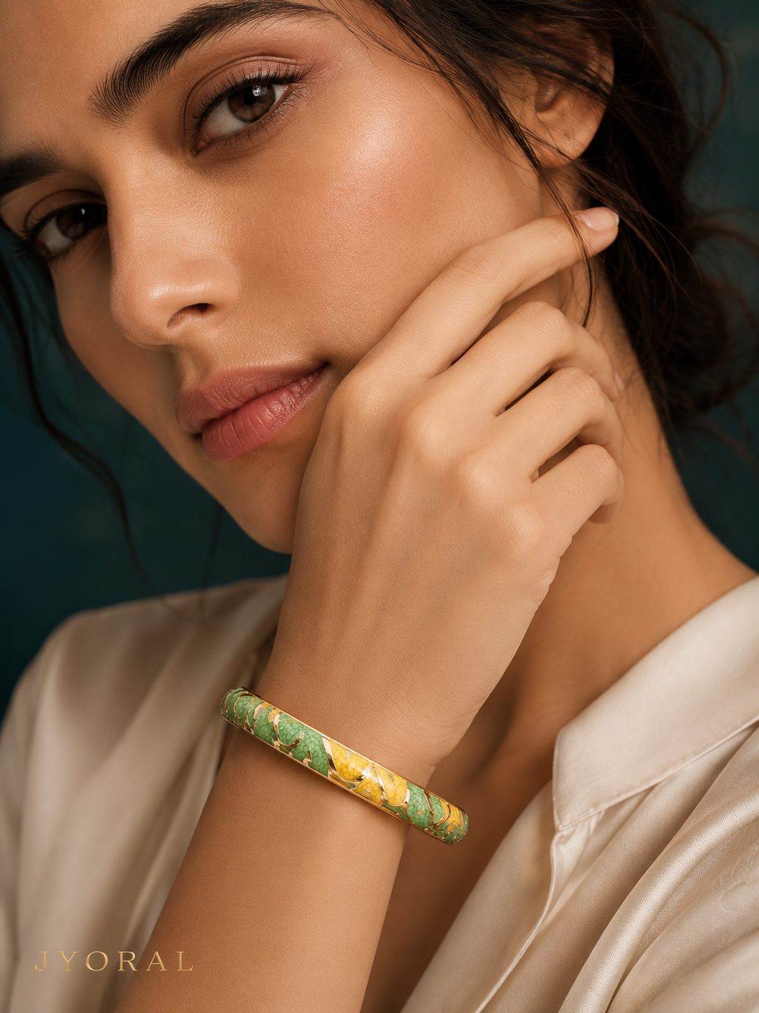Meadow Glow Enamel Bangle