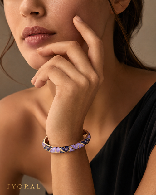 Amethyst Aura Enamel Bangle