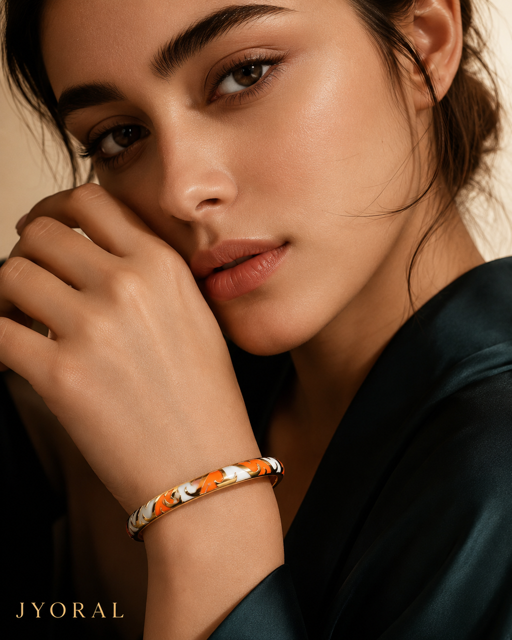 Sunset Aura Enamel Bangle