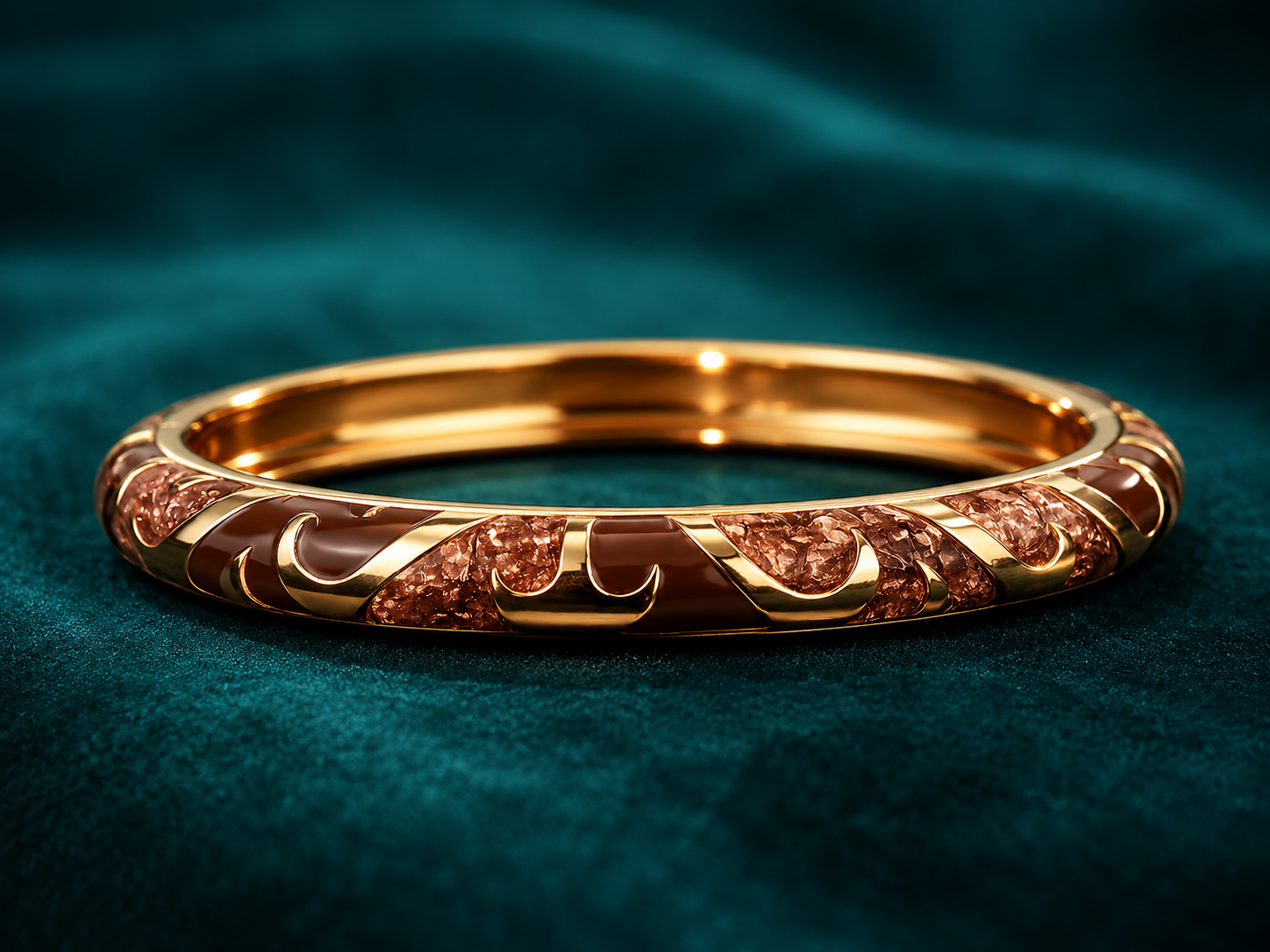 Amber Crest Enamel Bangle