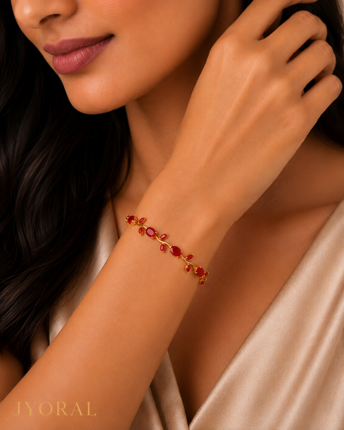 Ruby Tulip Bracelet