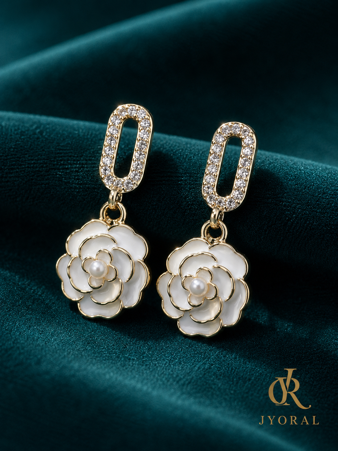 Ivory Camellia Drop