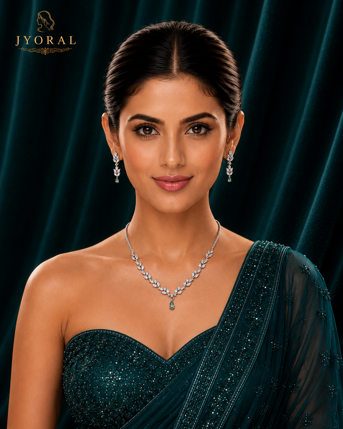 Aarika Noor Necklace Set – Mint Green