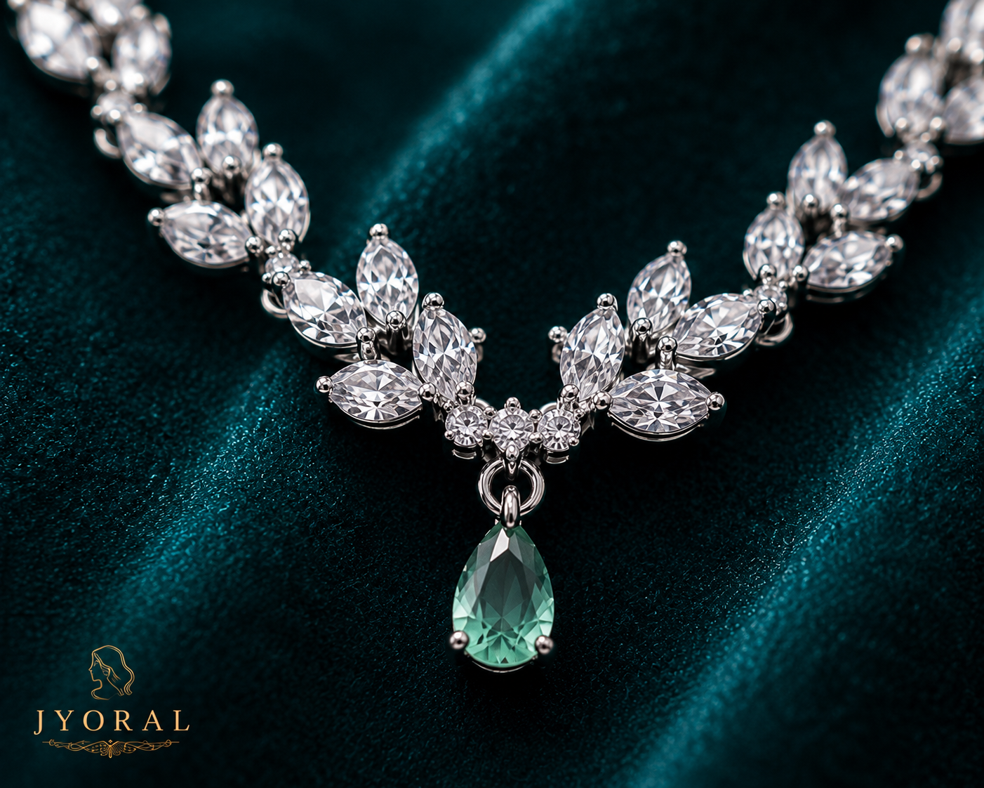 Aarika Noor Necklace Set – Mint Green