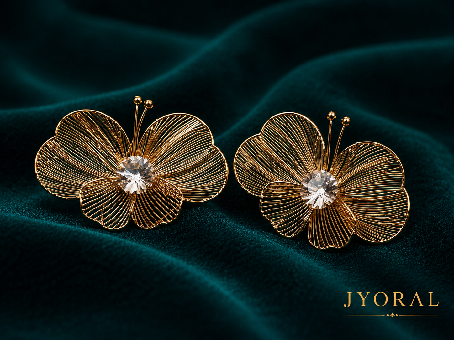 Golden Flutter Bloom Earrings