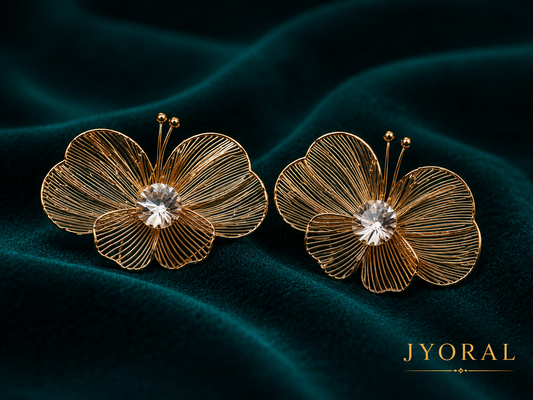 Golden Flutter Bloom Earrings