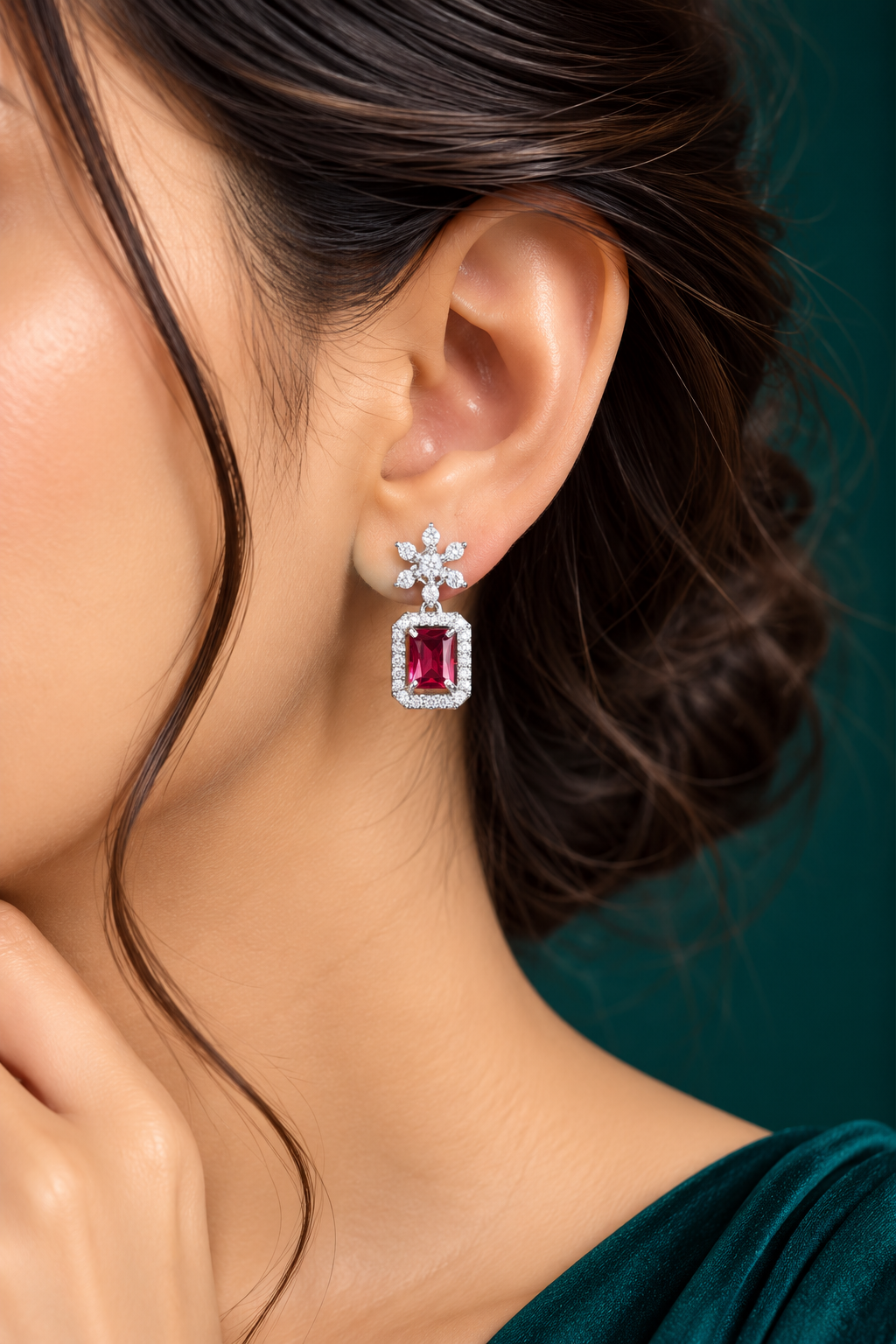 Crimson Bloom Earrings ✨