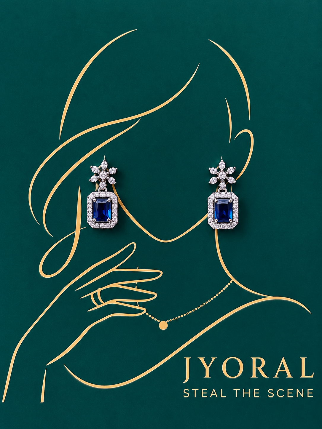 Royal Azure Bloom Earrings ✨