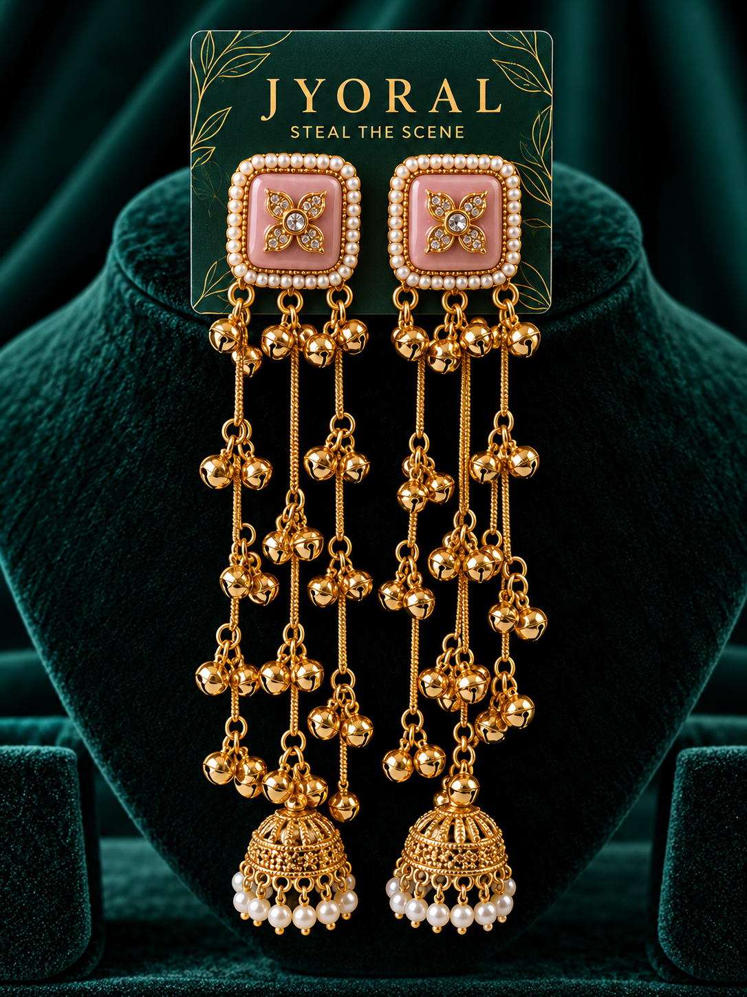 Saanjh Ghungroo Jhumka Earrings ✨