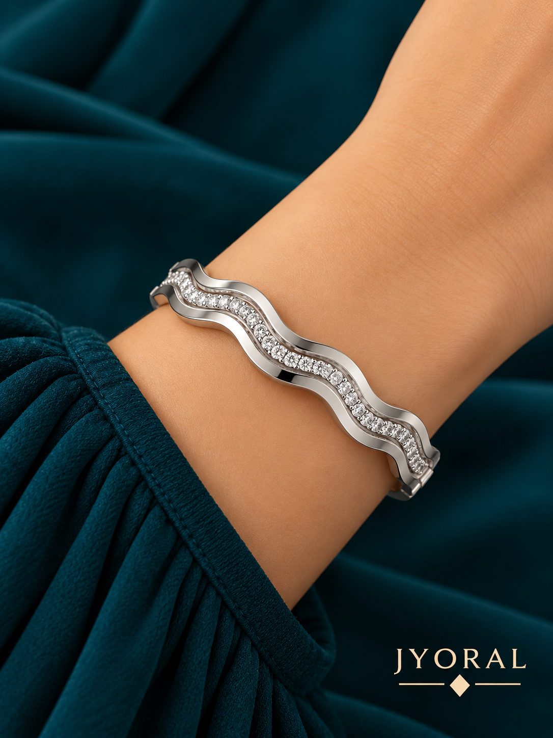 Silver Ripple Bracelet