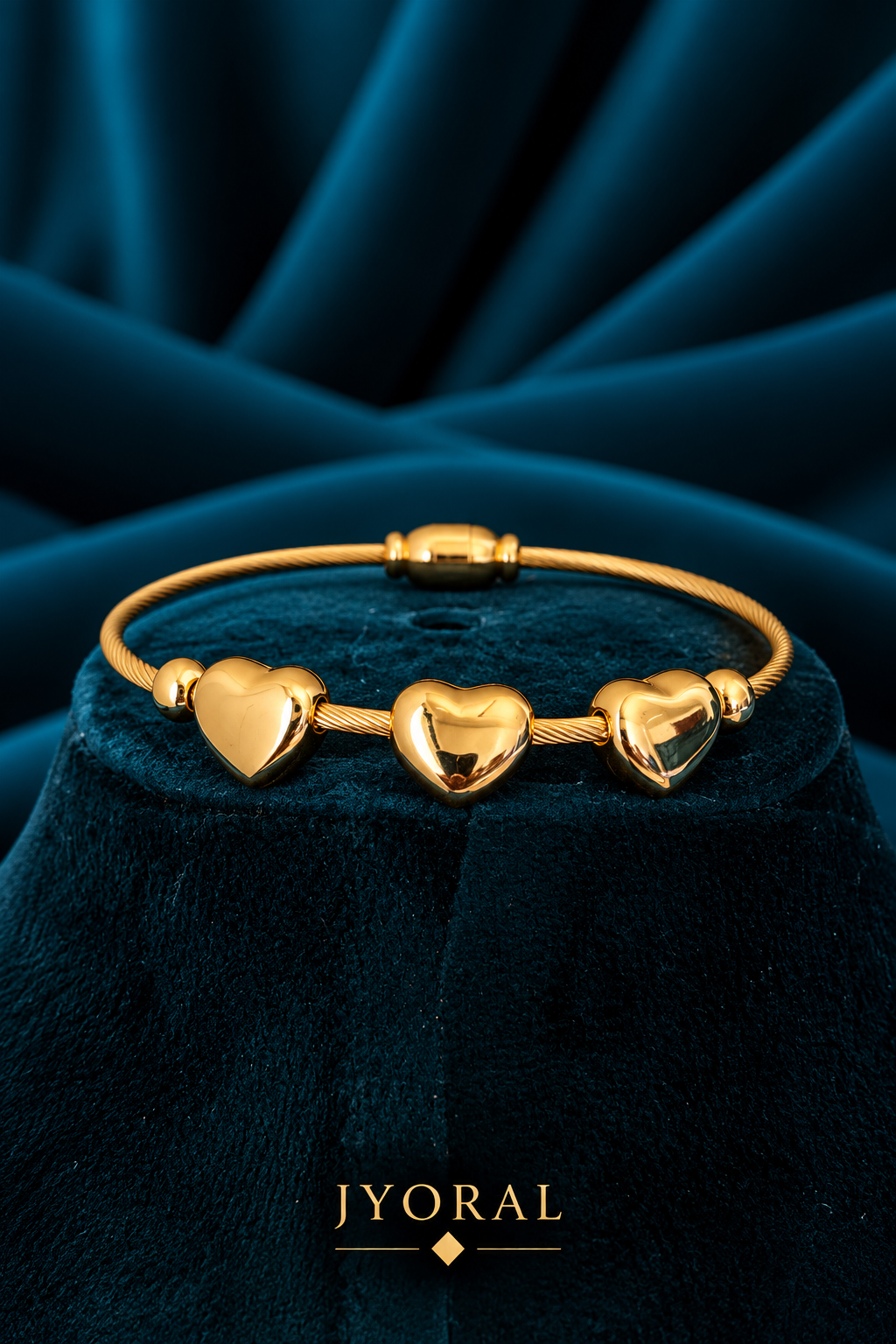Golden Trio Heart Bracelet