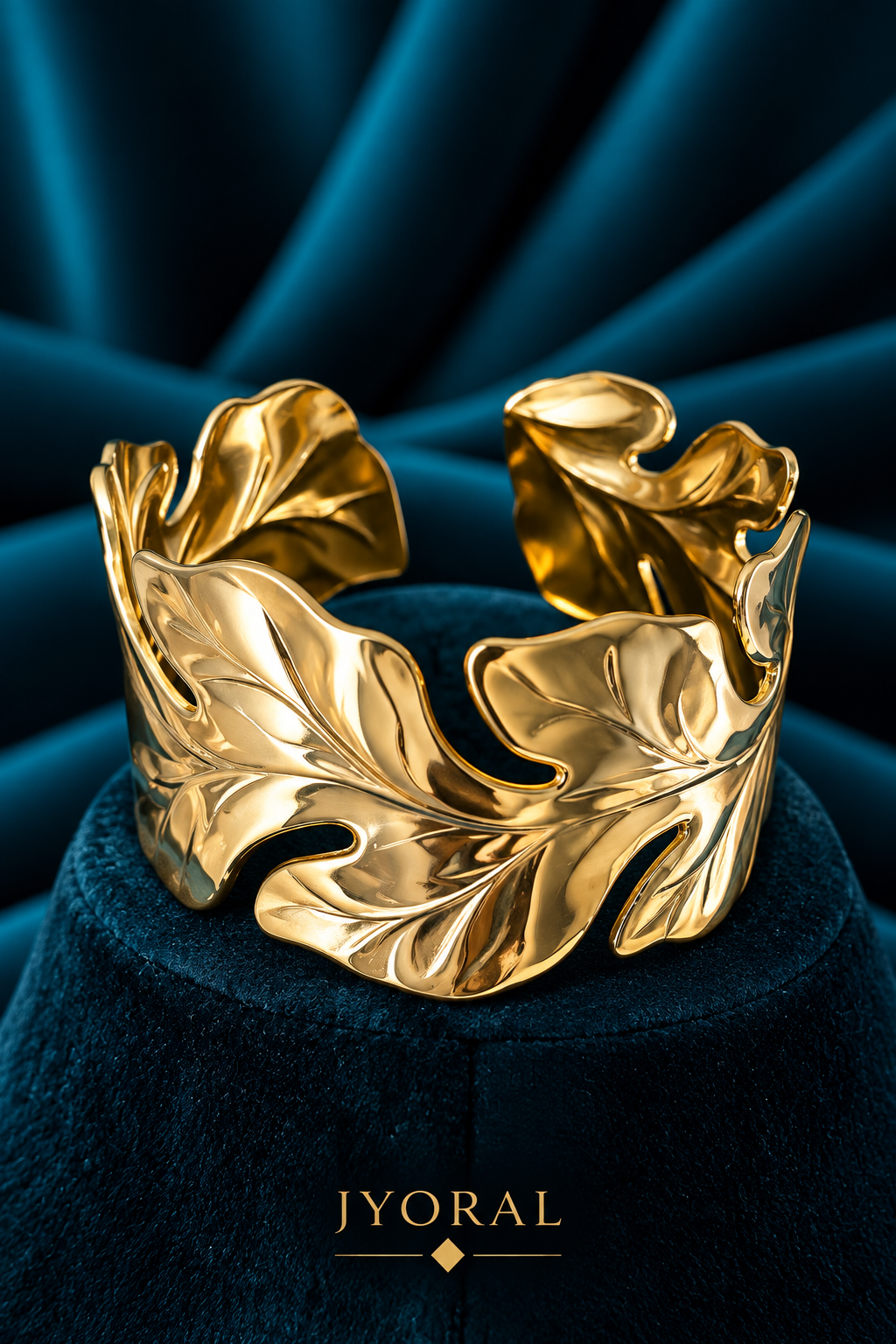 Golden Laurel Cuff Bracelet