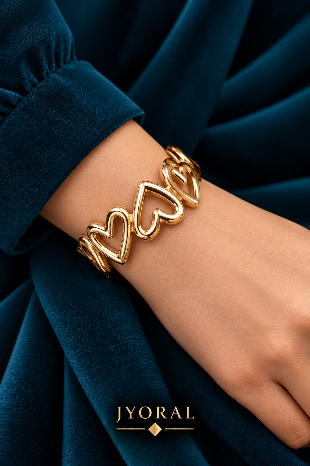 Golden Amour Cuff Bracelet