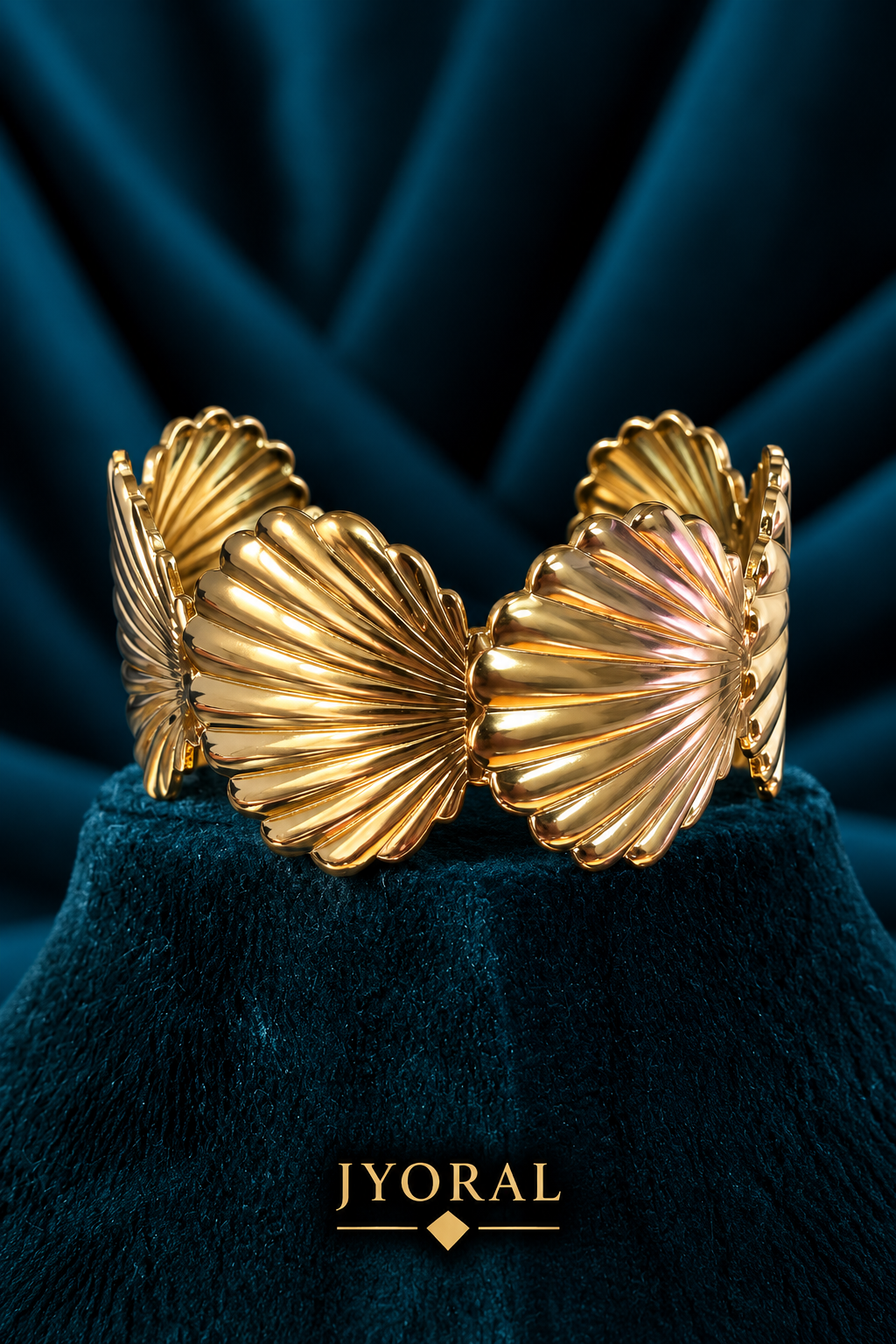 Golden Riviera Cuff Bracelet