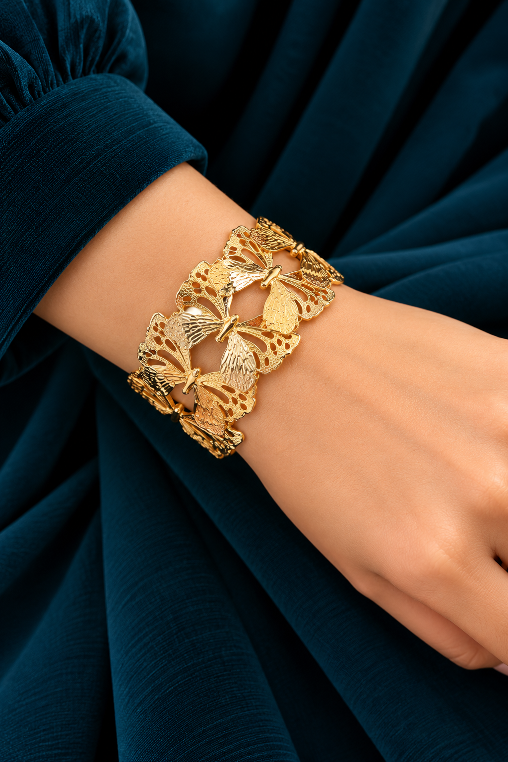 Golden Flutter Cuff Bracelet