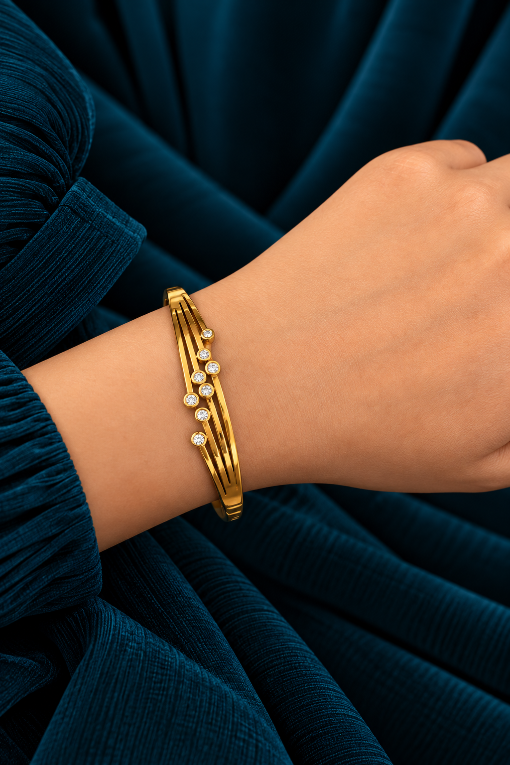 Golden Cascade Bracelet