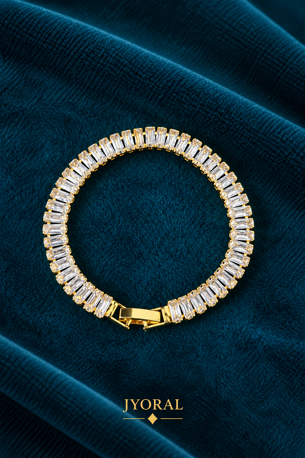 Golden Radiance Baguette Bracelet ✨